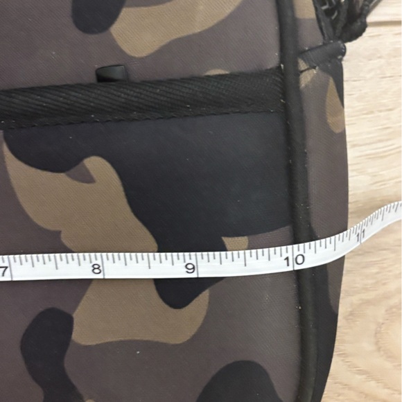 Camo Neoprene Crossbody Bag with Pink and Orange Strap - Picture 6 of 7